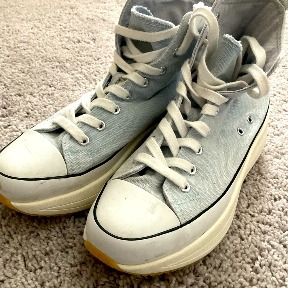 Light blue women platforms